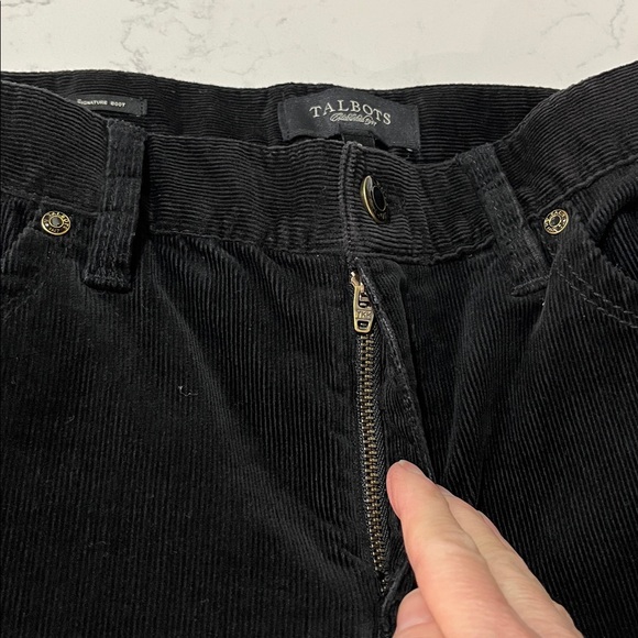 NWT Talbots Black Size 6 Corduroy Pants - Picture 8 of 13